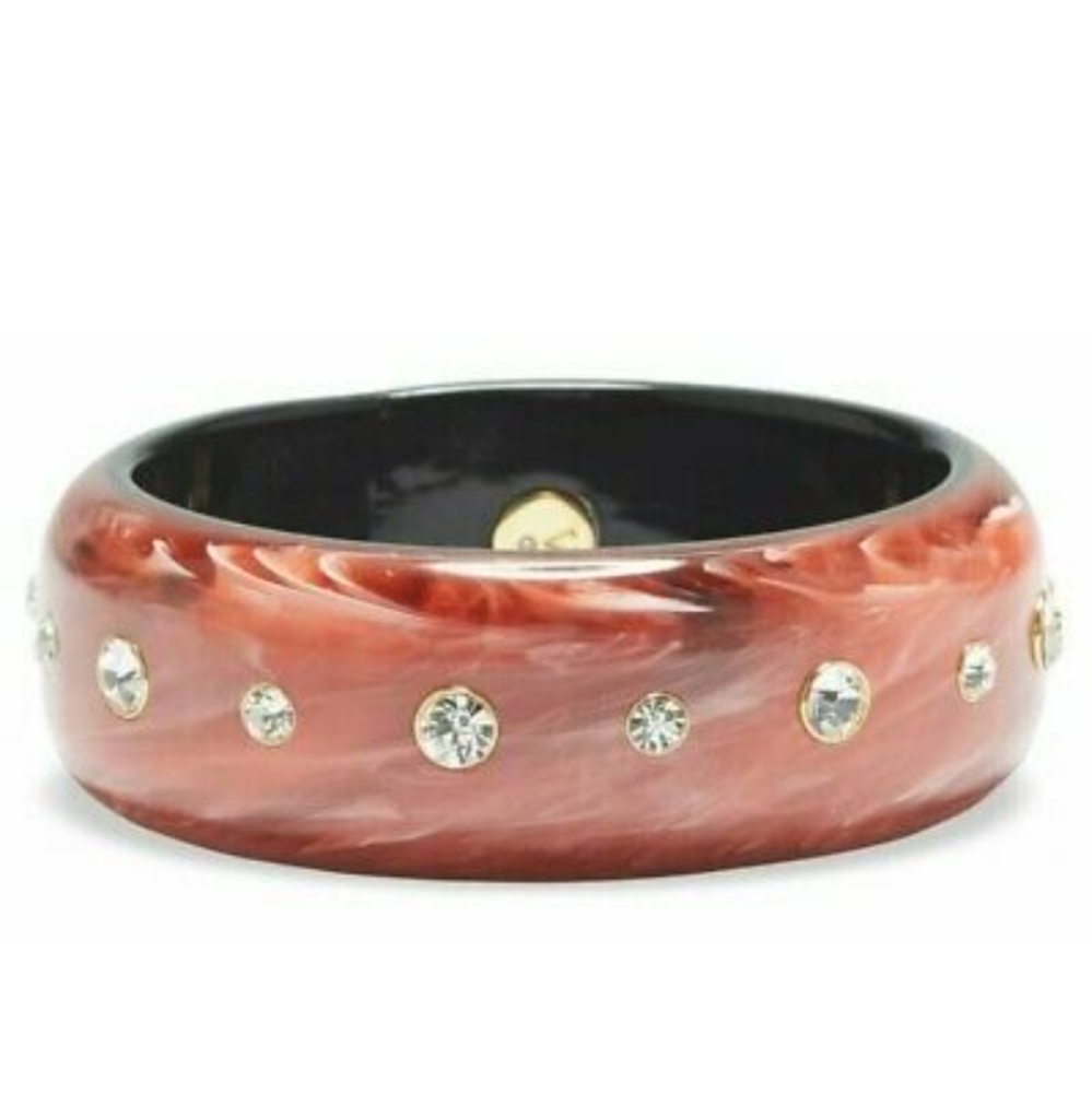 Vince Camuto Red Lucite Crystal Bangle
